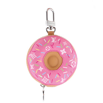 Louis Vuitton LV Donut Bag Charm Printed Leather and Monogram Canvas