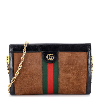Gucci Ophidia Chain Shoulder Bag Suede Small