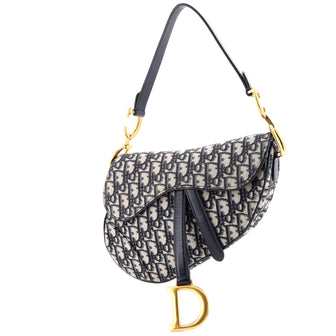 Christian Dior Saddle Handbag Oblique Canvas Medium