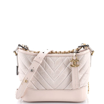 Chanel Gabrielle Hobo Chevron Aged Calfskin Small