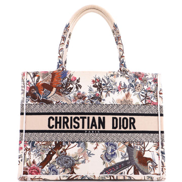 Christian Dior Book Tote Embroidered Canvas Medium
