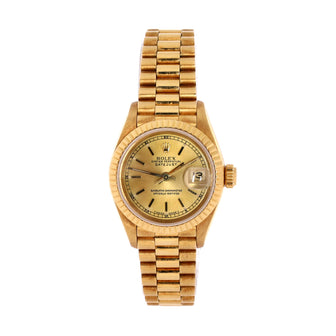 Rolex Oyster Perpetual President Datejust Automatic Watch Yellow Gold 26