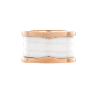 Bvlgari B.Zero1 Three Band Ring 18K Rose Gold and Ceramic
