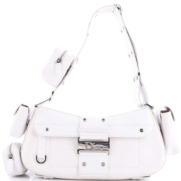 Christian Dior Vintage Multi-Pocket Street Chic Columbus Bag Leather Medium