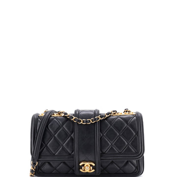 Chanel Elegant CC Flap Bag Quilted Lambskin Medium