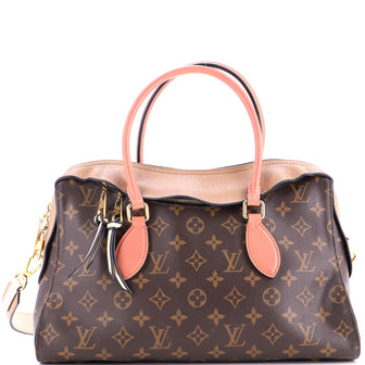 Louis Vuitton Tuileries Handbag Monogram Canvas with Leather