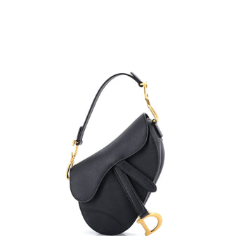 Christian Dior Saddle Handbag Leather Mini