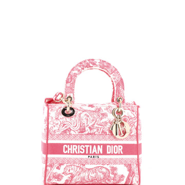 Christian Dior Toile de Jouy Lady D-Lite Bag Embroidered Canvas
