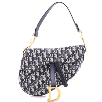 Christian Dior Saddle Handbag Oblique Canvas Medium