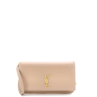Saint Laurent Classic Monogram Phone Holder Shoulder Bag Leather