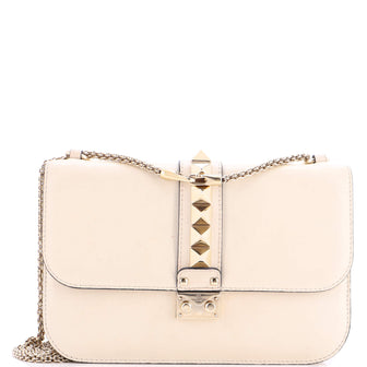Valentino Garavani Glam Lock Shoulder Bag Leather Medium