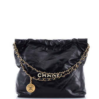 Chanel 22 Chain Hobo Quilted Calfskin Small