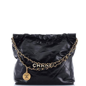 Chanel 22 Chain Hobo Quilted Calfskin Small