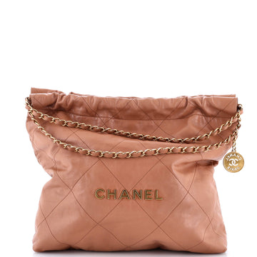 Chanel 22 Chain Hobo Quilted Calfskin Medium