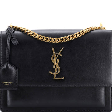 Saint Laurent Sunset Satchel Leather Medium