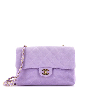 Chanel Vintage Classic Double Flap Bag Quilted Canvas Medium