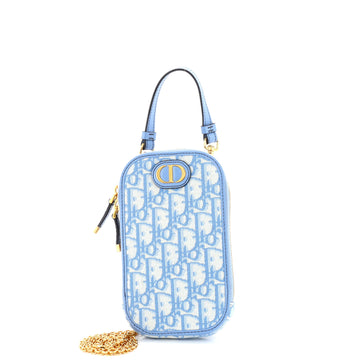 Christian Dior 30 Montaigne Phone Holder on Chain Oblique Canvas