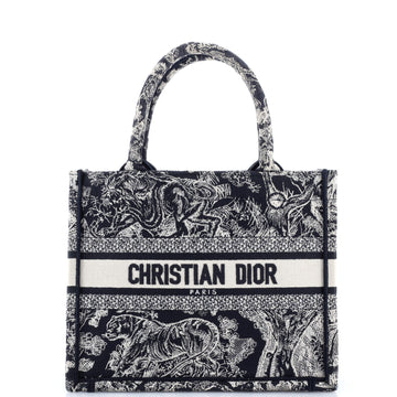 Christian Dior Book Tote Embroidered Canvas Small