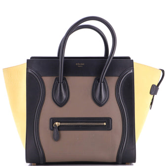 Celine Tricolor Luggage Bag Leather Mini