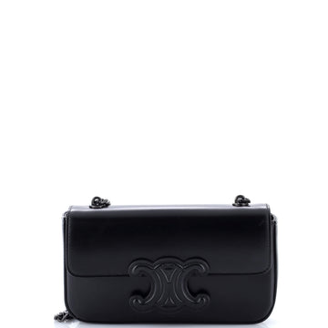 Celine Triomphe Chain Shoulder Bag Leather Small