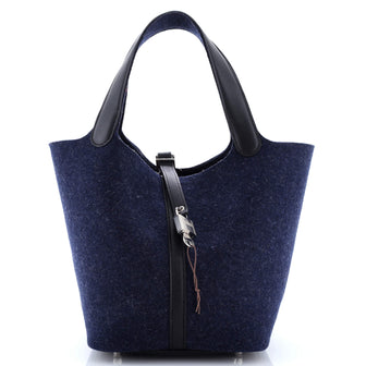 Hermes Picotin Lock Bag Felt with Leather MM