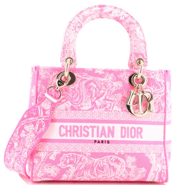 Christian Dior Toile de Jouy Lady D-Lite Bag Embroidered Canvas