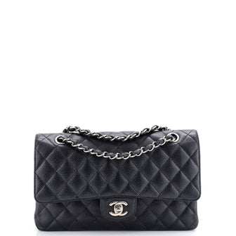 Chanel Classic Double Flap Bag Quilted Caviar Medium