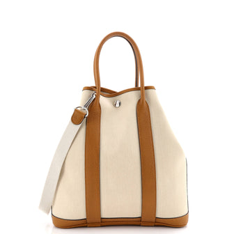 Hermes Garden File Tote Toile and Leather 28