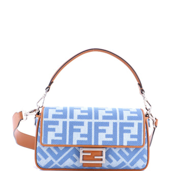 Fendi Baguette NM Bag Zucca Embroidered Canvas Medium