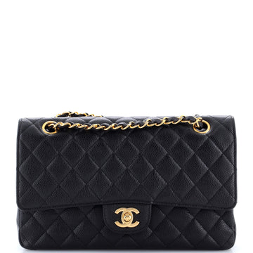 Chanel Classic Double Flap Bag Quilted Caviar Medium