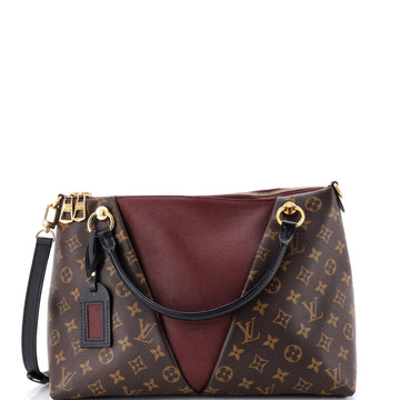 Louis Vuitton V Tote Monogram Canvas and Leather MM