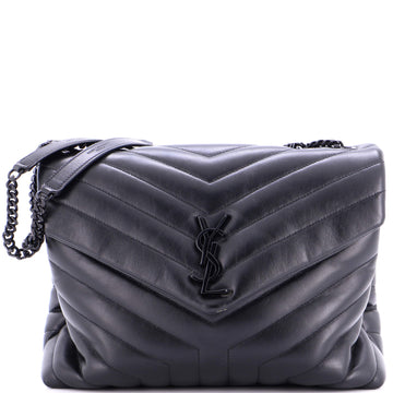 Saint Laurent Loulou Shoulder Bag Matelasse Chevron Leather Medium