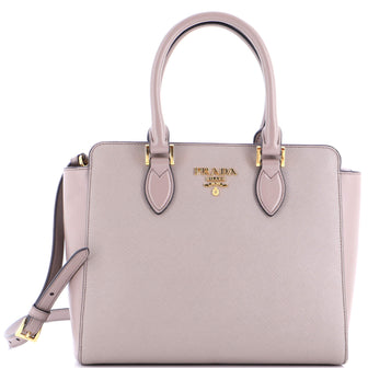 Prada Convertible Tote Saffiano with Soft Calf Small