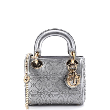 Christian Dior Lady Dior Chain Bag Beaded Leather Mini