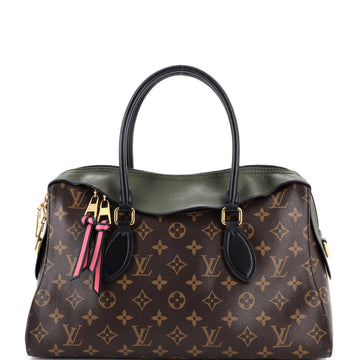 Louis Vuitton Tuileries Handbag Monogram Canvas with Leather