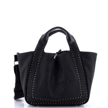 Valentino Garavani Atelier 01 Tote Studded Canvas Medium