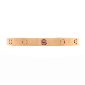 Cartier Love Cuff Bracelet 18K Rose Gold with Pink Sapphire