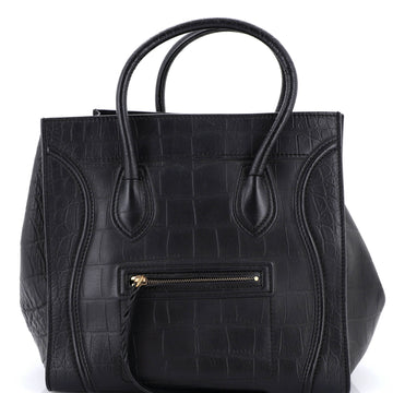 Celine Phantom Bag Crocodile Embossed Leather Medium