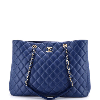 Chanel Classic CC Shopping Tote Quilted Calfskin Large