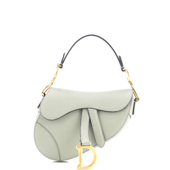 Christian Dior Saddle Handbag Leather Mini