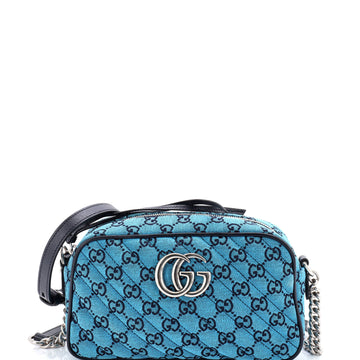 Gucci GG Marmont Shoulder Bag Multicolor Diagonal Quilted GG Canvas Small