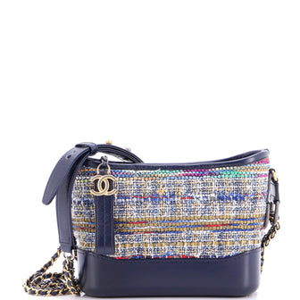 Chanel Gabrielle Hobo Quilted Tweed and Calfskin Small