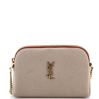 Saint Laurent Gaby Zipped Pouch Crossbody Canvas