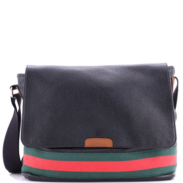 Gucci Signature Web Messenger Bag Leather Large