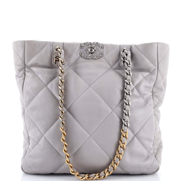 Chanel 19 Shopping Bag Quilted Leather Medium