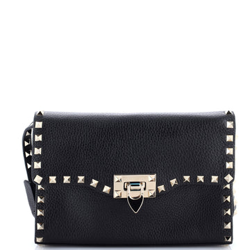 Valentino Garavani Rockstud Flip Lock Flap Bag Leather Medium