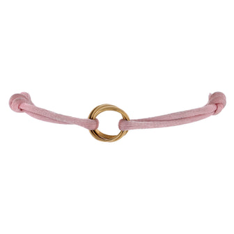 Cartier Trinity On Cord Bracelet Silk Cord with 18K Yellow Gold