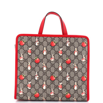 Gucci x Peter Rabbit Kid's Tote Printed GG Coated Canvas