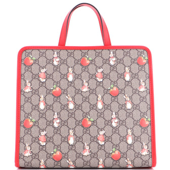 Gucci x Peter Rabbit Kid's Tote Printed GG Coated Canvas