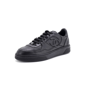 Chanel Women's CC Low-Top Sneakers Perforated Leather